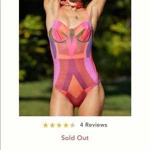 Price Drop!!!!! Farm Rio Anthropologie Rio One Piece Swimsuit NEW WITH TAGS  XS